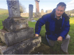 Farmer Donald by Ralph's gravestone